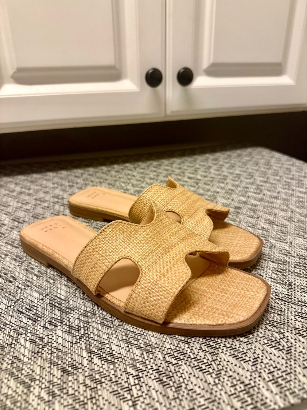 a new day Woven Rattan Slide Sandals